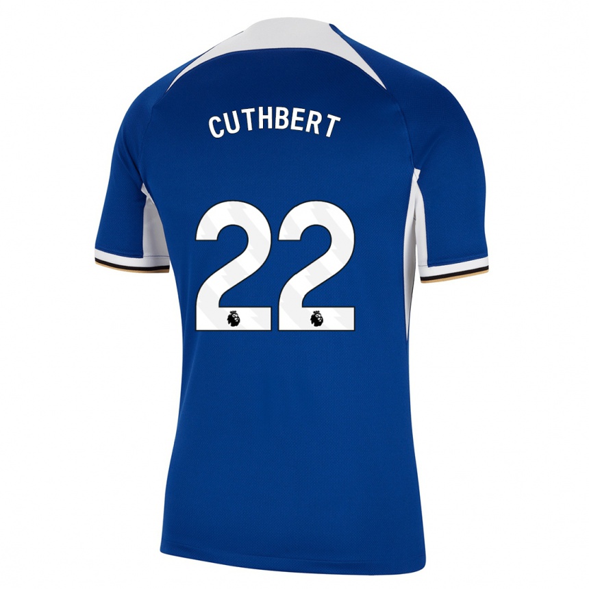 Kids  Erin Cuthbert #22 Blue Home Jersey 2023/24 T-Shirt