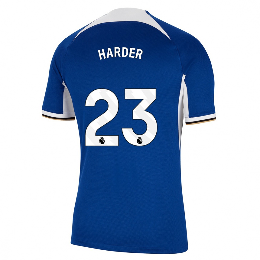 Kids  Pernille Harder #23 Blue Home Jersey 2023/24 T-Shirt