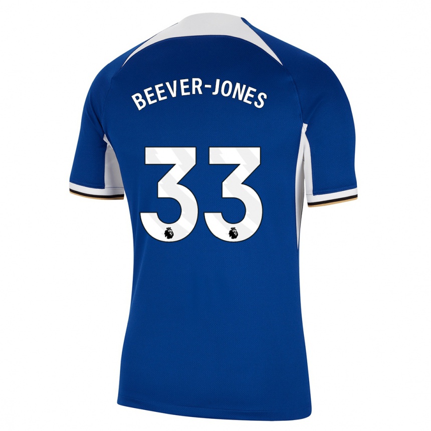 Kids  Aggie Beever-Jones #33 Blue Home Jersey 2023/24 T-Shirt