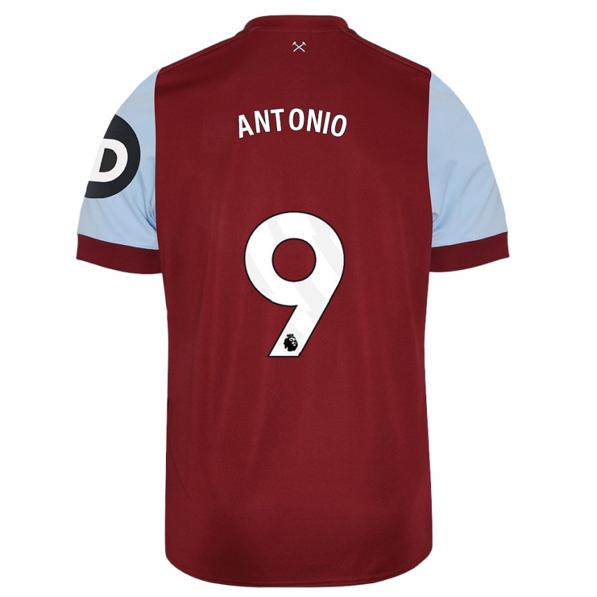 Kids Football Michail Antonio #9 Maroon Home Jersey 2023/24 T-Shirt