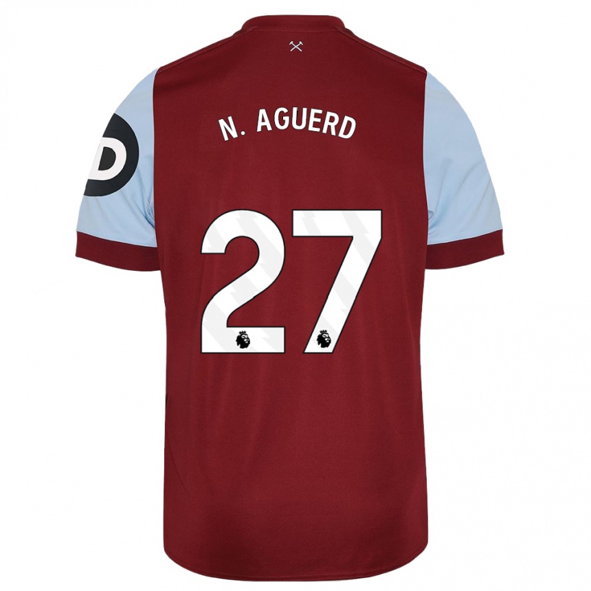 Kids Football Nayef Aguerd #27 Maroon Home Jersey 2023/24 T-Shirt