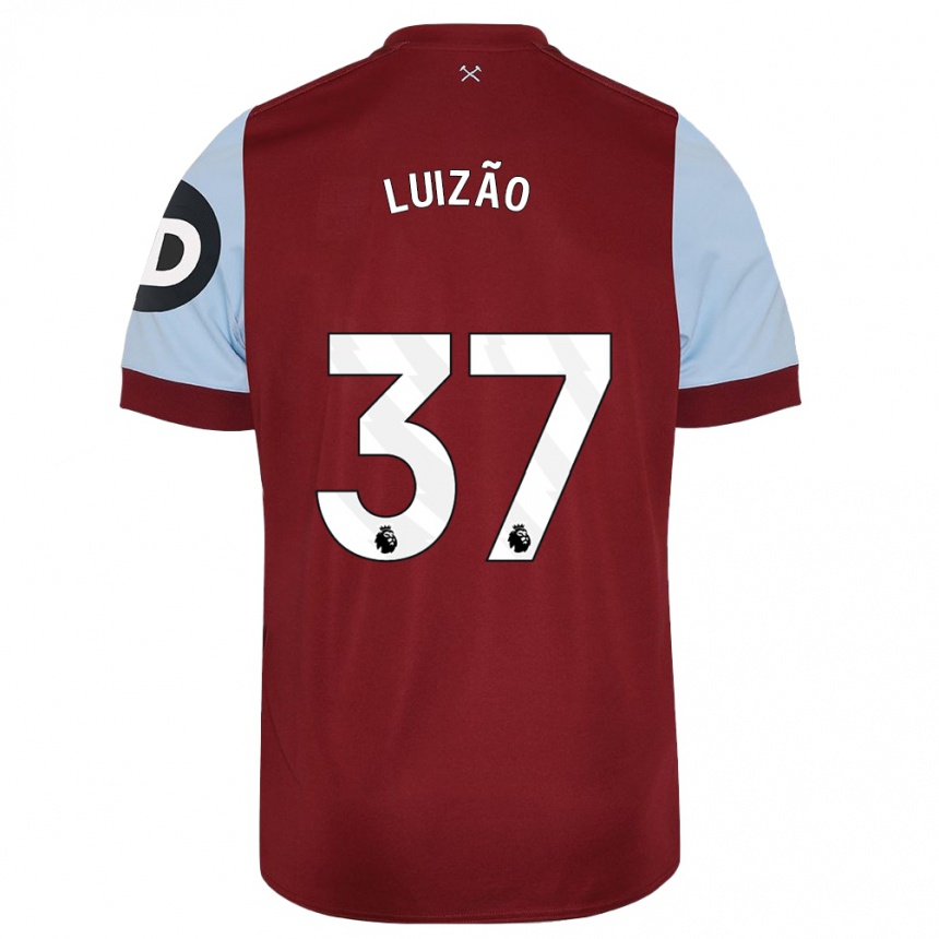 Kids Football Luizão #37 Maroon Home Jersey 2023/24 T-Shirt