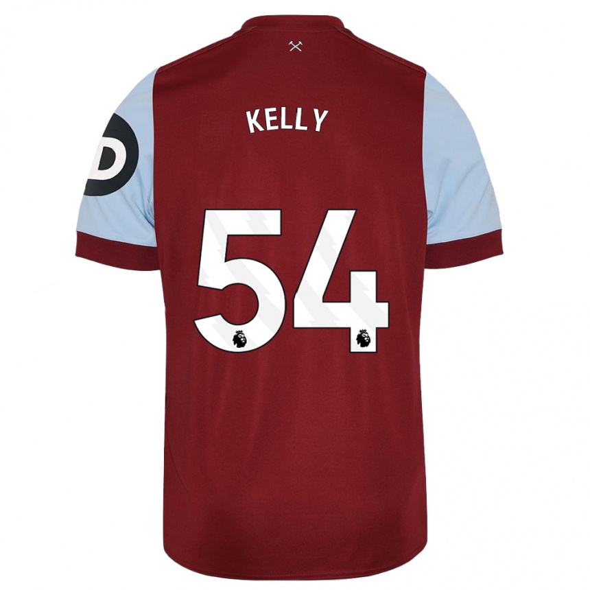 Kids Football Patrick Kelly #54 Maroon Home Jersey 2023/24 T-Shirt