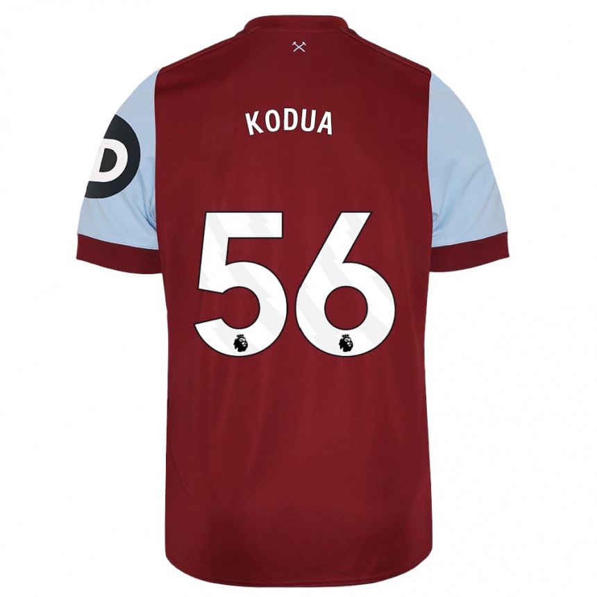 Kids Football Gideon Kodua #56 Maroon Home Jersey 2023/24 T-Shirt