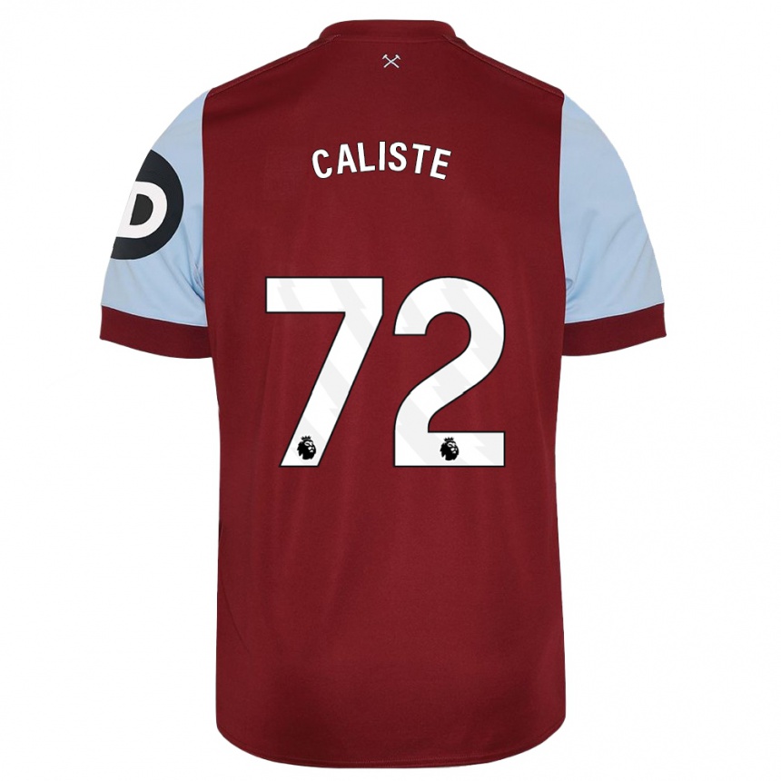 Kids Football Gabriel Caliste #72 Maroon Home Jersey 2023/24 T-Shirt