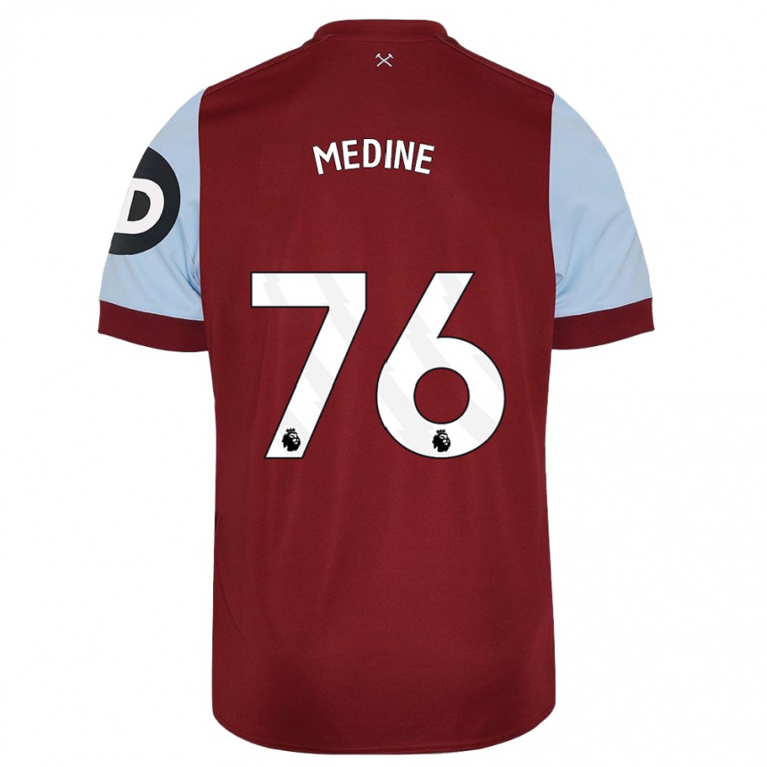 Kids Football Jethro Medine #76 Maroon Home Jersey 2023/24 T-Shirt