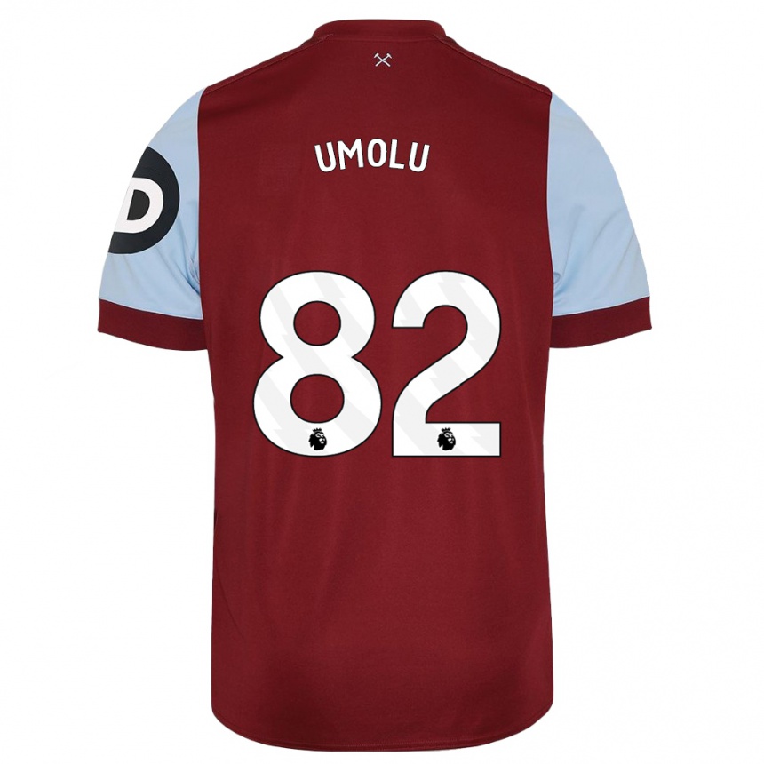 Kids Football Jemiah Umolu #82 Maroon Home Jersey 2023/24 T-Shirt