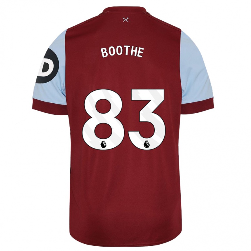 Kids Football Sebastian Boothe #83 Maroon Home Jersey 2023/24 T-Shirt