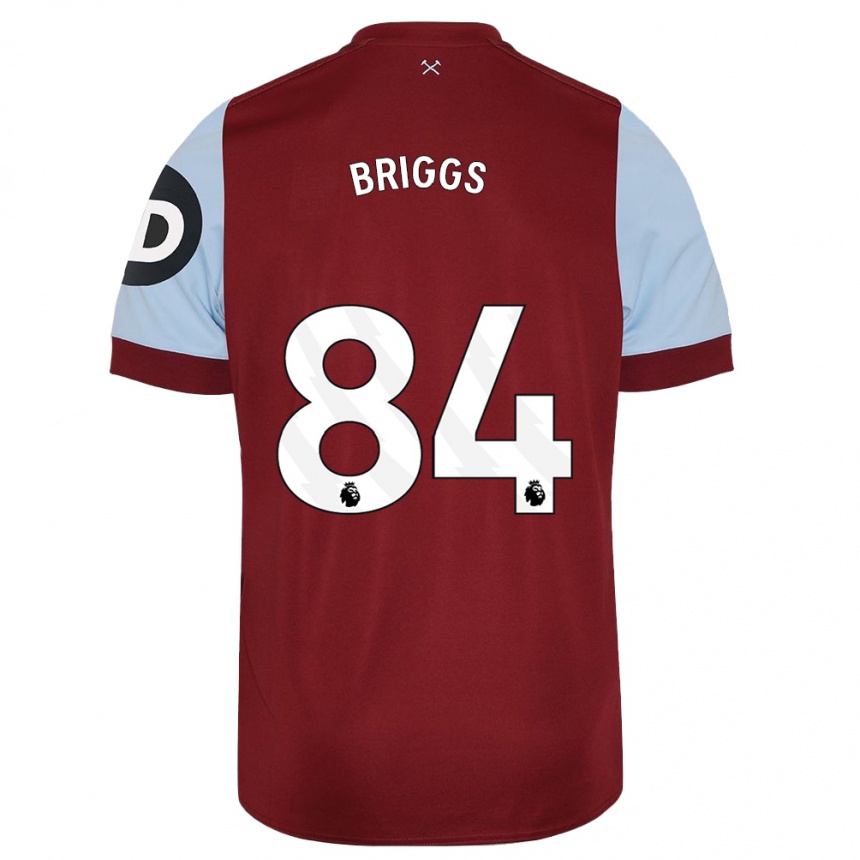 Kids Football Josh Briggs #84 Maroon Home Jersey 2023/24 T-Shirt