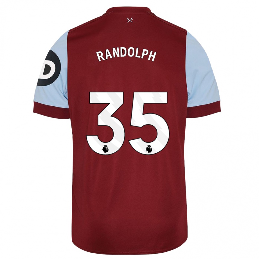 Kids Football Darren Randolph #35 Maroon Home Jersey 2023/24 T-Shirt