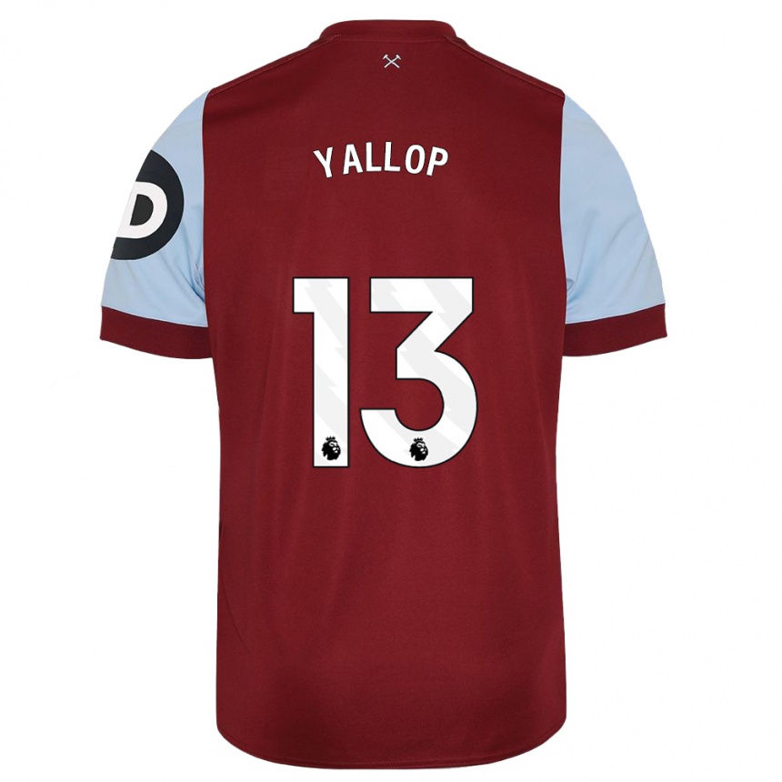 Kids Football Tameka Yallop #13 Maroon Home Jersey 2023/24 T-Shirt