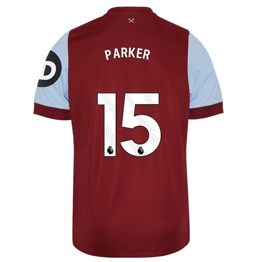 Kids Football Lucy Parker #15 Maroon Home Jersey 2023/24 T-Shirt