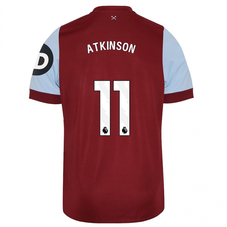 Kids Football Izzy Atkinson #11 Maroon Home Jersey 2023/24 T-Shirt