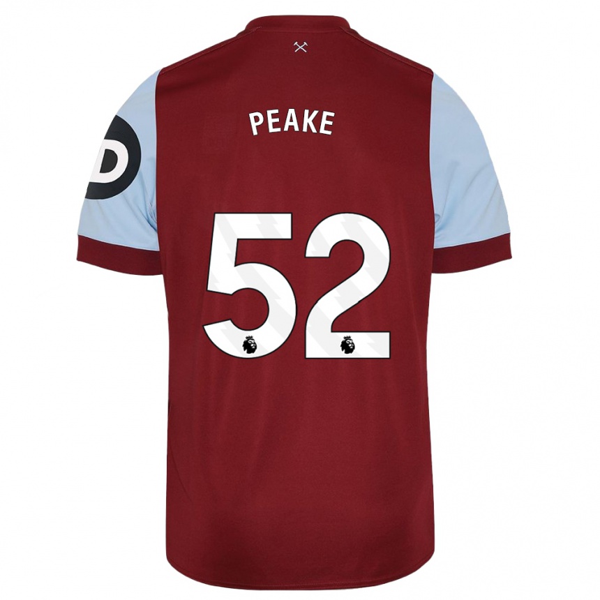 Kids Football Lennon Peake #52 Maroon Home Jersey 2023/24 T-Shirt