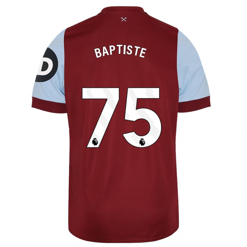 Kids Football Jamal Baptiste #75 Maroon Home Jersey 2023/24 T-Shirt