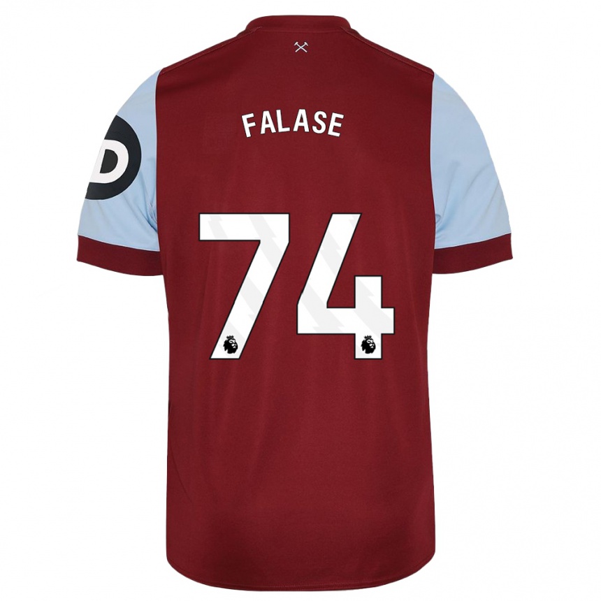 Kids Football Asher Falase #74 Maroon Home Jersey 2023/24 T-Shirt