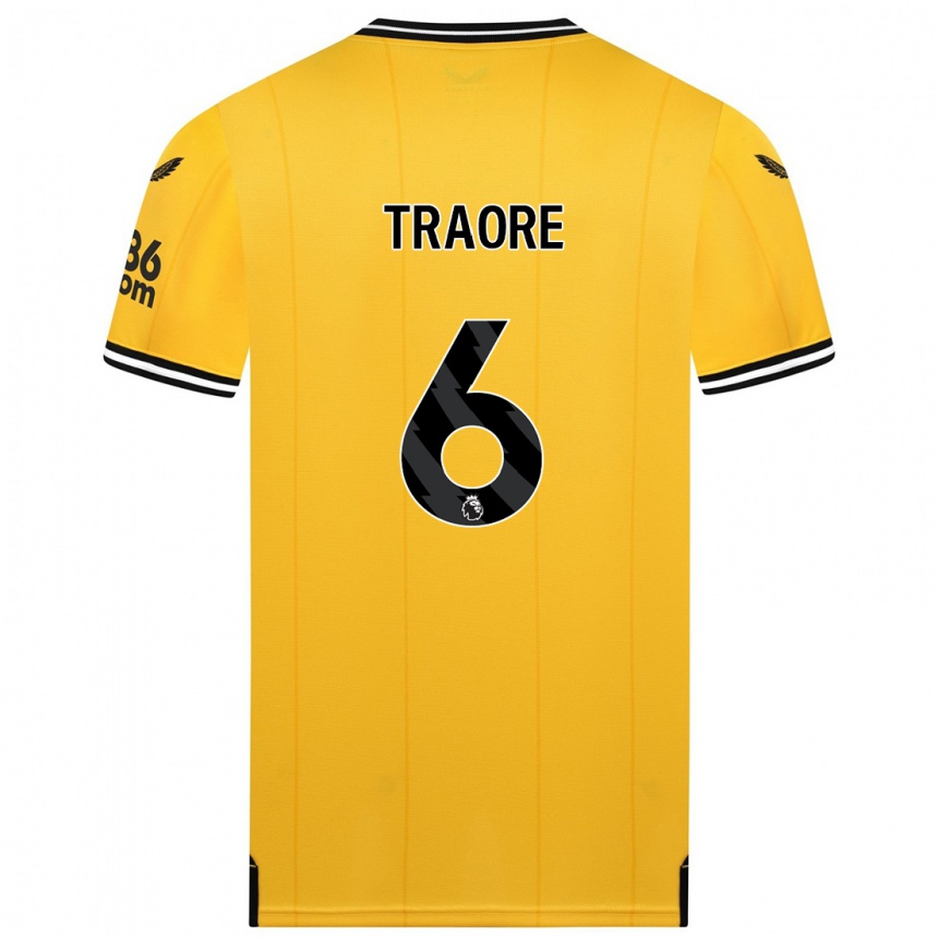 Kids Football Boubacar Traoré #6 Yellow Home Jersey 2023/24 T-Shirt