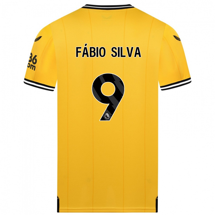 Kids Football Fábio Silva #9 Yellow Home Jersey 2023/24 T-Shirt