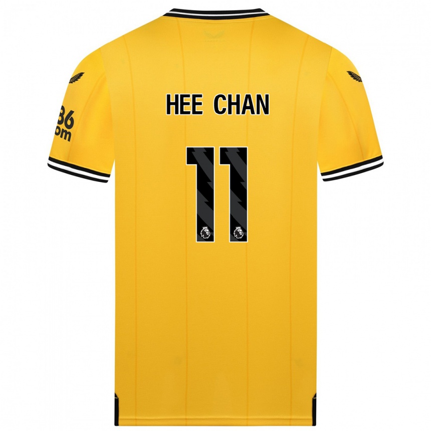 Kids Football Hee-Chan Hwang #11 Yellow Home Jersey 2023/24 T-Shirt