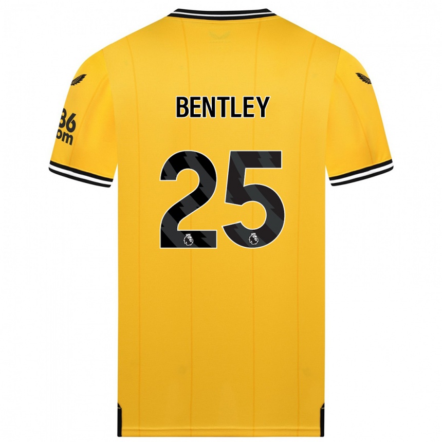 Kids Football Daniel Bentley #25 Yellow Home Jersey 2023/24 T-Shirt