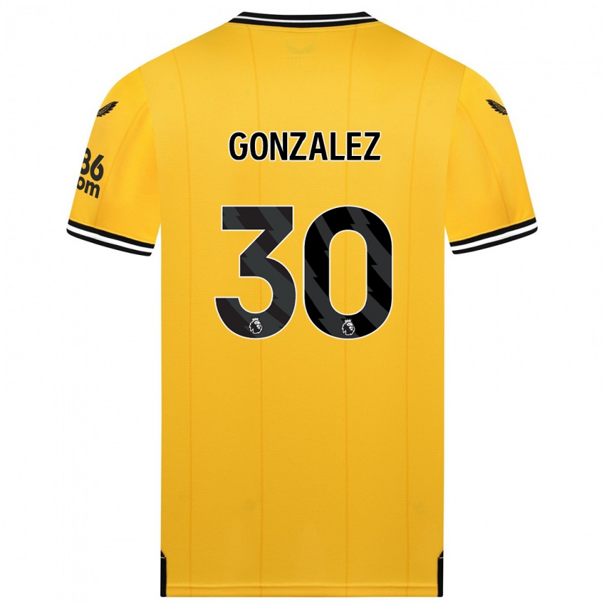 Kids Football Enso González #30 Yellow Home Jersey 2023/24 T-Shirt