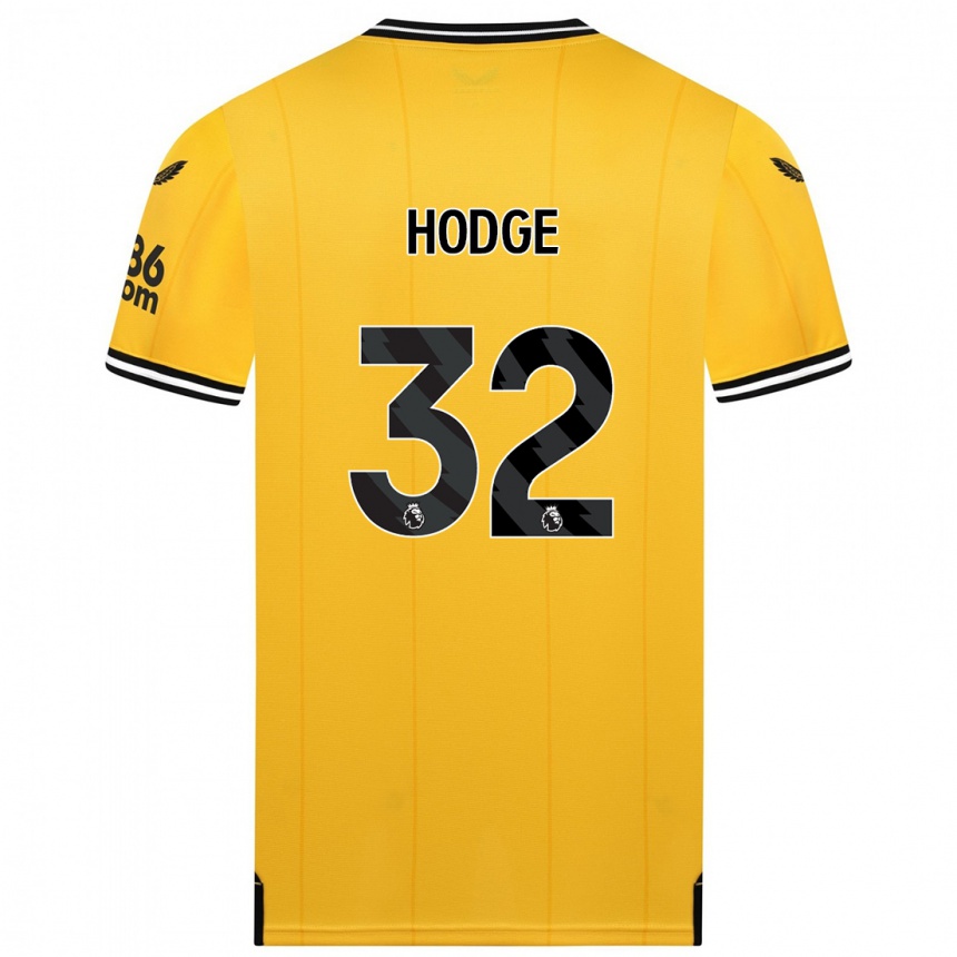 Kids Football Joe Hodge #32 Yellow Home Jersey 2023/24 T-Shirt