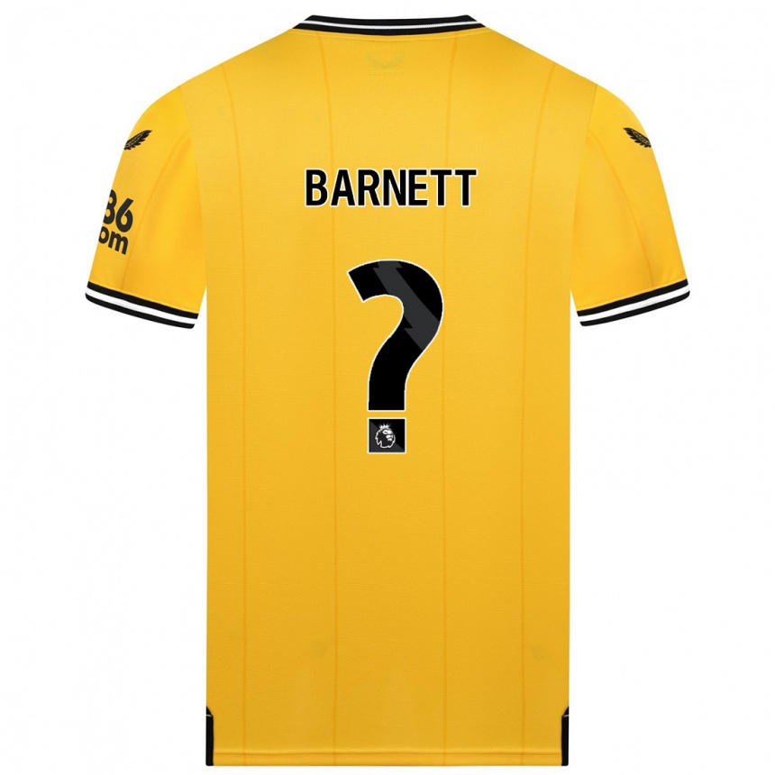 Kids Football Ty Barnett #0 Yellow Home Jersey 2023/24 T-Shirt