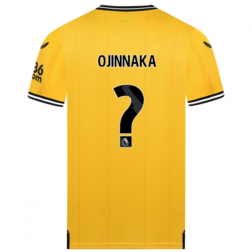 Kids Football Temple Ojinnaka #0 Yellow Home Jersey 2023/24 T-Shirt