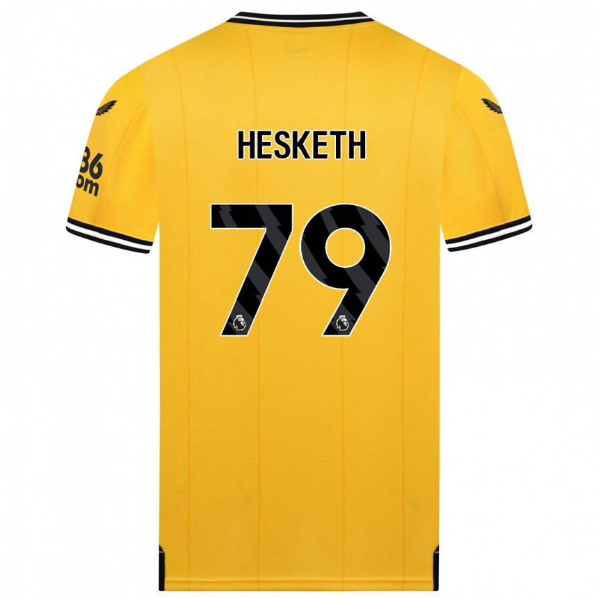 Kids Football Owen Hesketh #79 Yellow Home Jersey 2023/24 T-Shirt