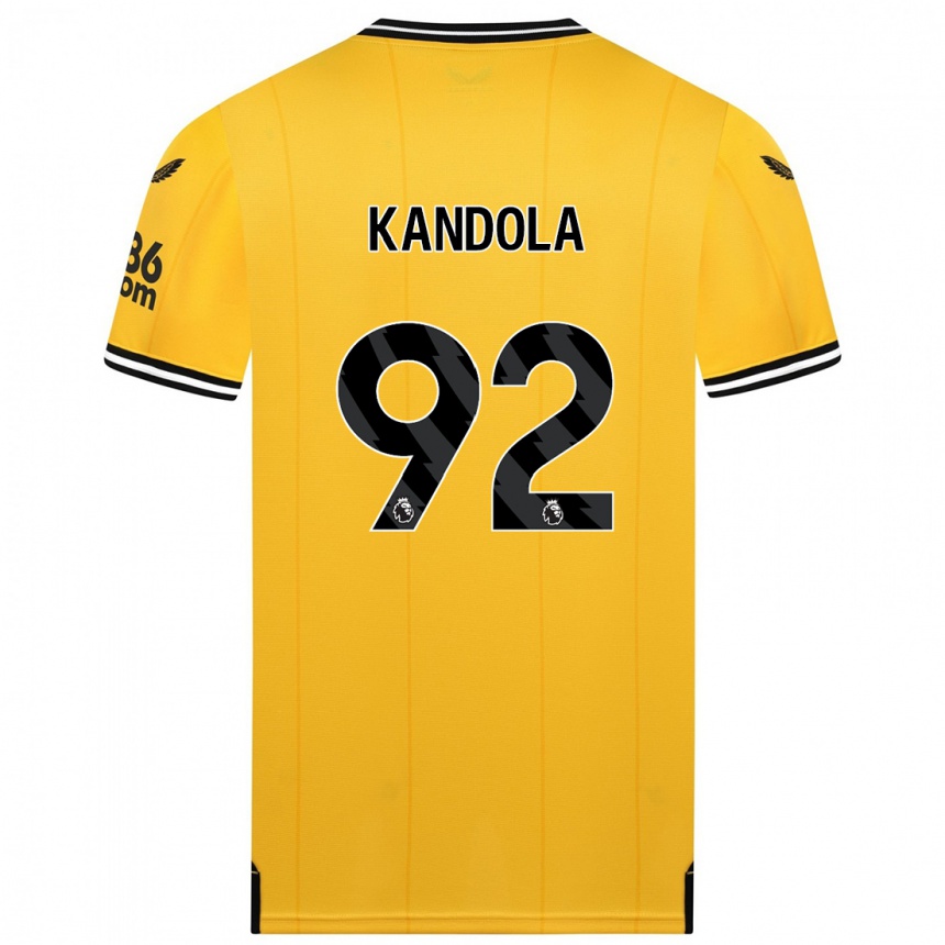 Kids Football Kam Kandola #92 Yellow Home Jersey 2023/24 T-Shirt