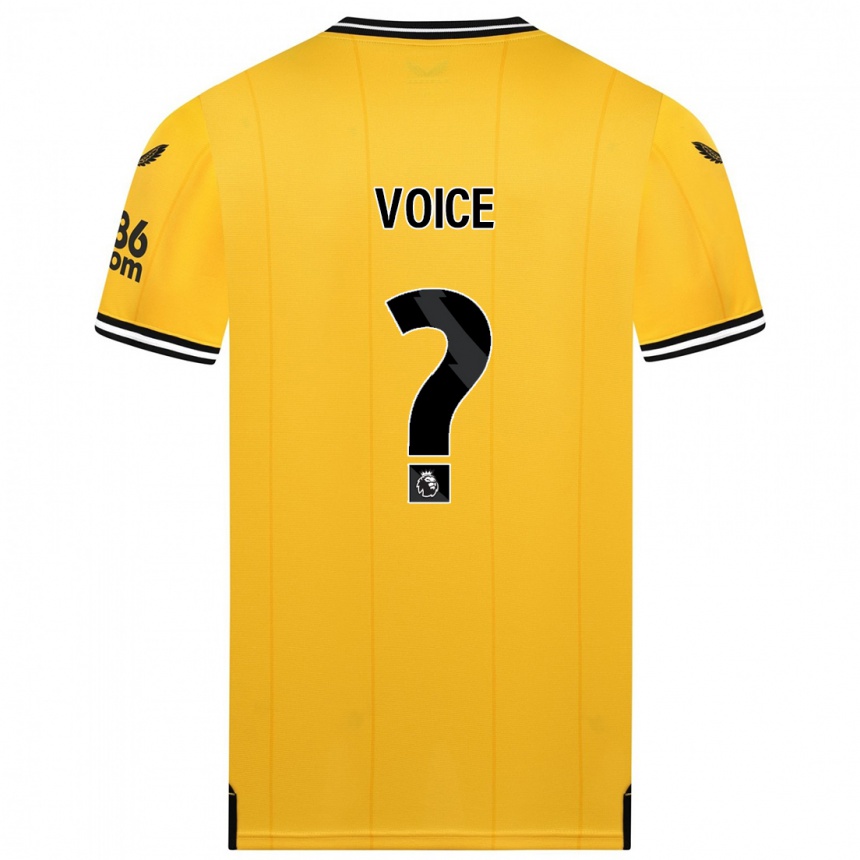 Kids Football Caden Voice #0 Yellow Home Jersey 2023/24 T-Shirt