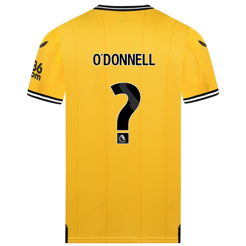 Kids Football Luke O'donnell #0 Yellow Home Jersey 2023/24 T-Shirt