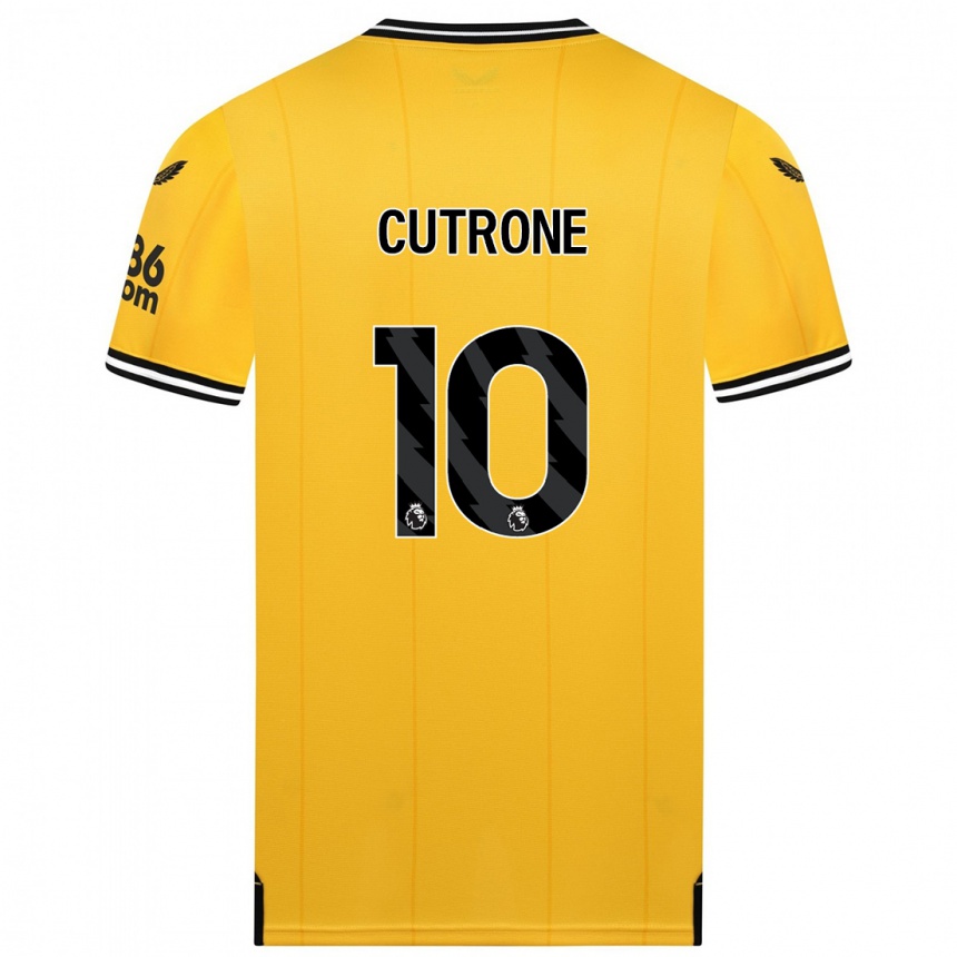 Kids Football Patrick Cutrone #10 Yellow Home Jersey 2023/24 T-Shirt