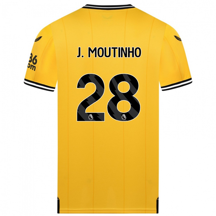 Kids Football Joao Moutinho #28 Yellow Home Jersey 2023/24 T-Shirt