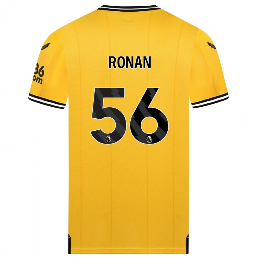 Kids Football Connor Ronan #56 Yellow Home Jersey 2023/24 T-Shirt