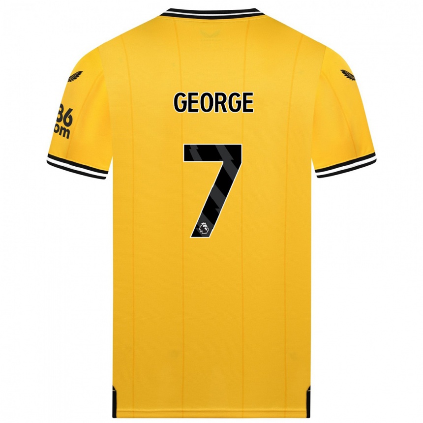 Kids Football Tammi George #7 Yellow Home Jersey 2023/24 T-Shirt