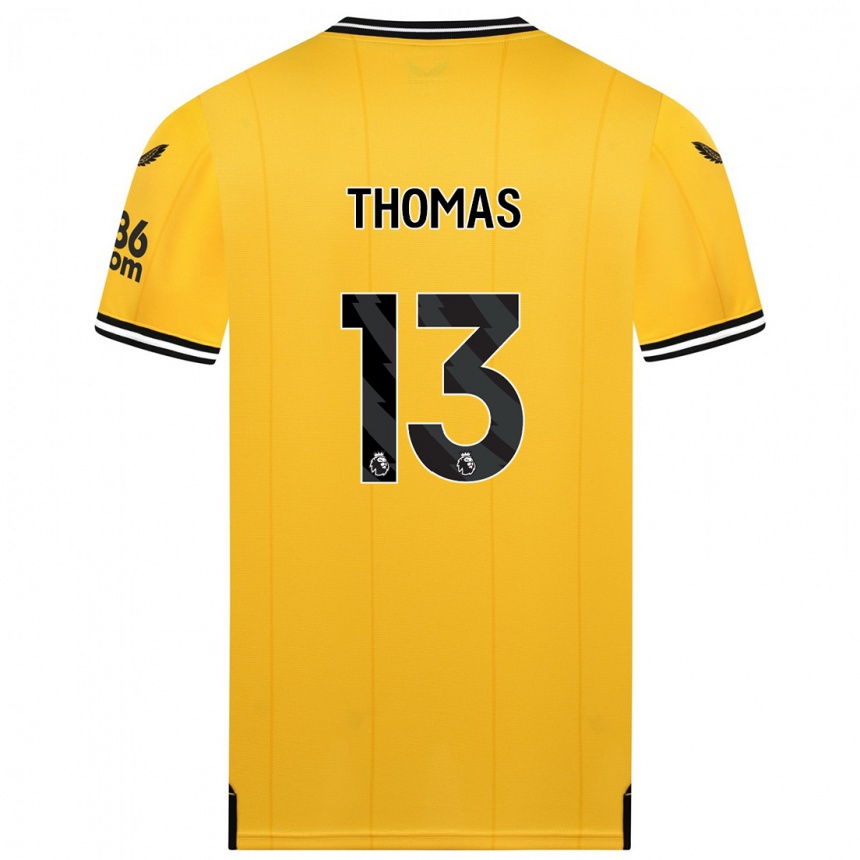 Kids Football Bec Thomas #13 Yellow Home Jersey 2023/24 T-Shirt