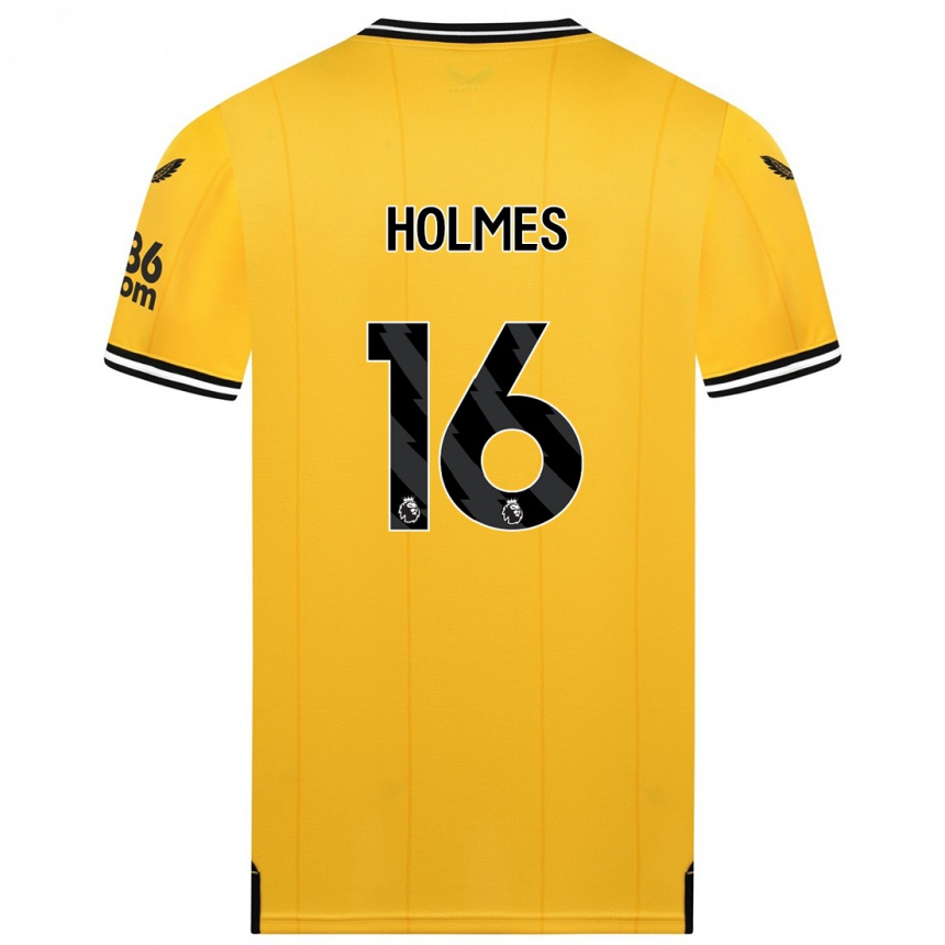 Kids Football Summer Holmes #16 Yellow Home Jersey 2023/24 T-Shirt