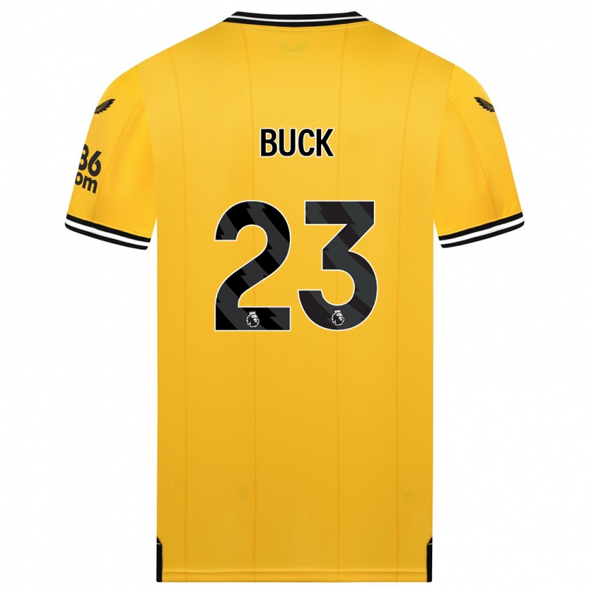 Kids Football Alex Buck #23 Yellow Home Jersey 2023/24 T-Shirt