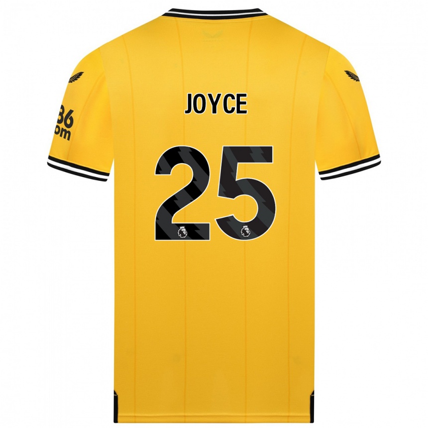 Kids Football Leonie Joyce #25 Yellow Home Jersey 2023/24 T-Shirt