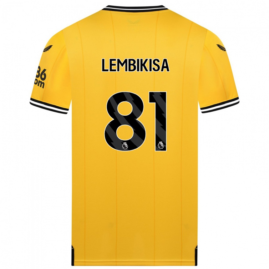 Kids Football Dexter Lembikisa #81 Yellow Home Jersey 2023/24 T-Shirt