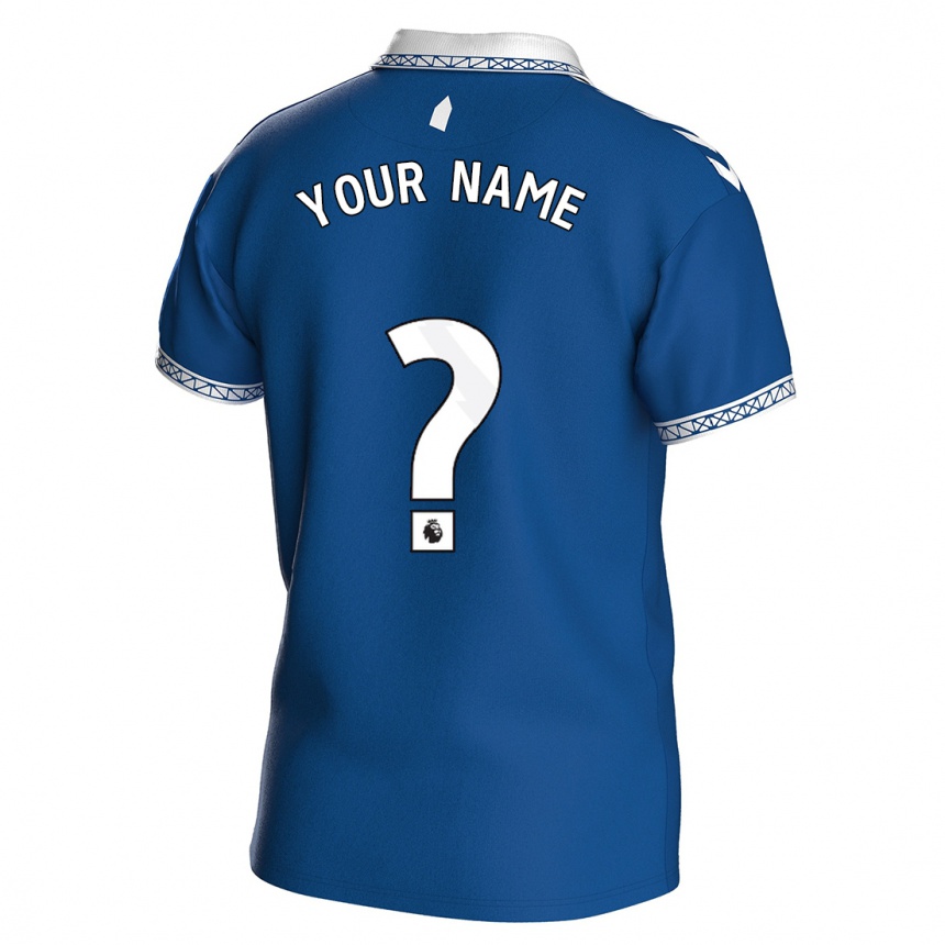 Kids Football Your Name #0 Royal Blue Home Jersey 2023/24 T-Shirt
