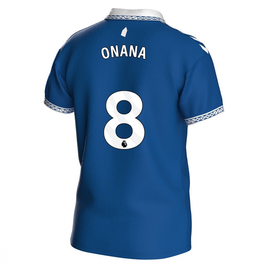 Kids Football Amadou Onana #8 Royal Blue Home Jersey 2023/24 T-Shirt