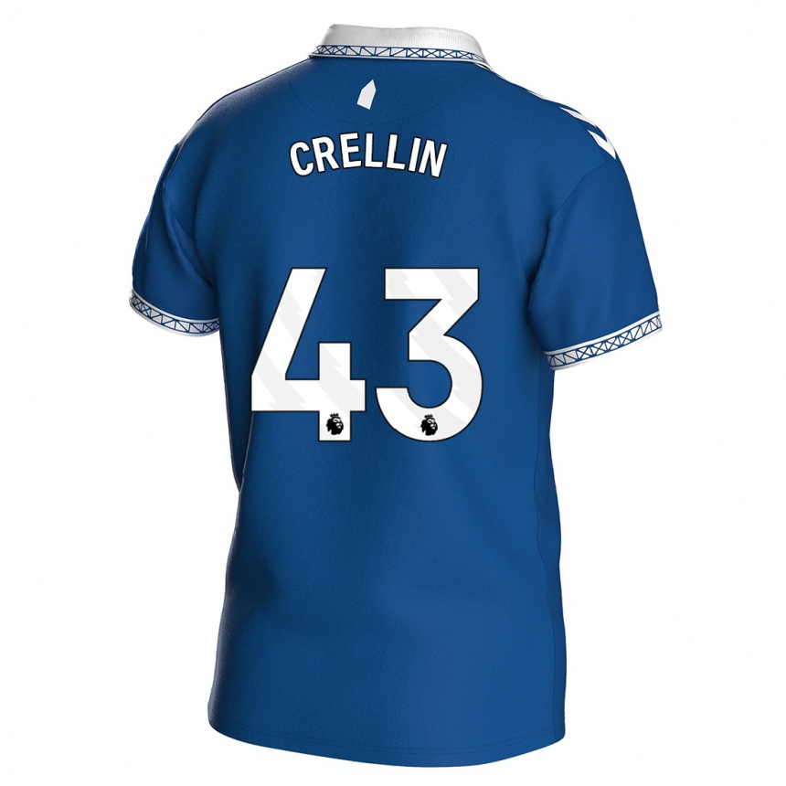 Kids Football Billy Crellin #43 Royal Blue Home Jersey 2023/24 T-Shirt