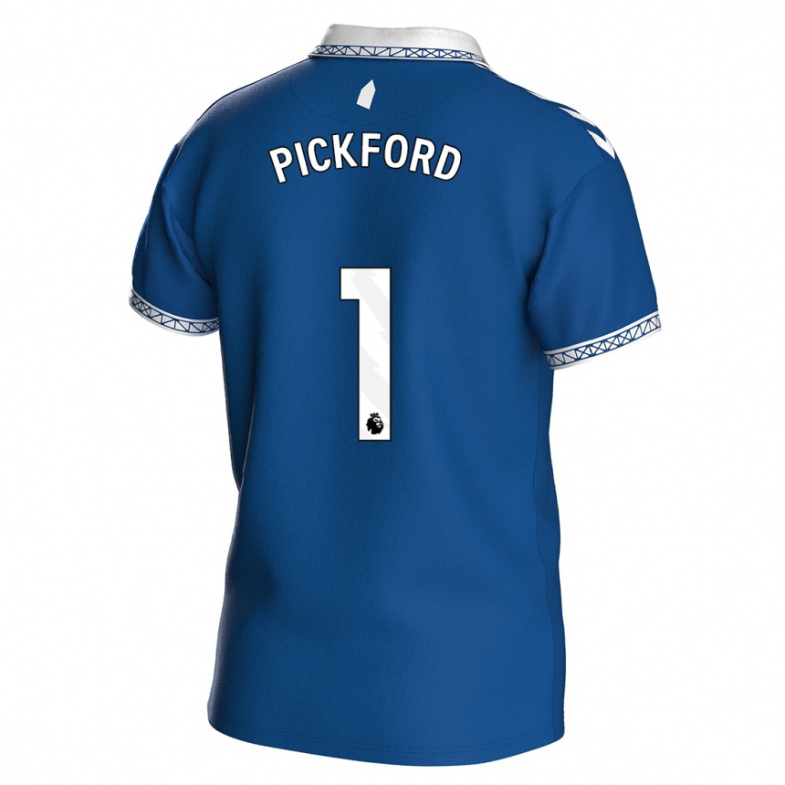 Kids Football Jordan Pickford #1 Royal Blue Home Jersey 2023/24 T-Shirt
