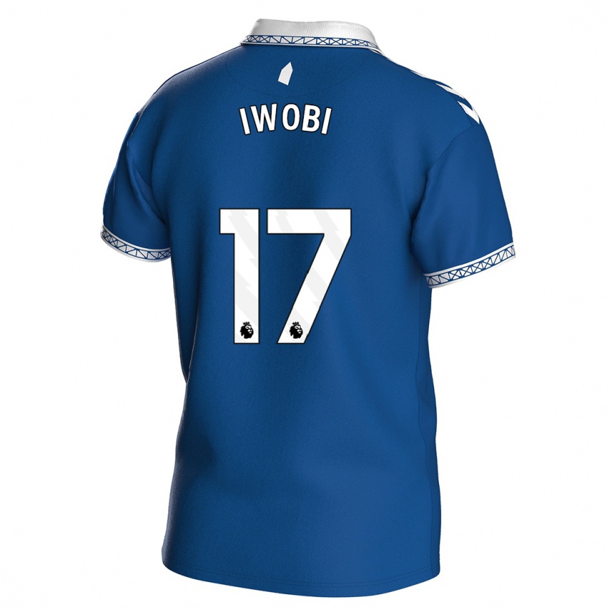 Kids Football Alex Iwobi #17 Royal Blue Home Jersey 2023/24 T-Shirt