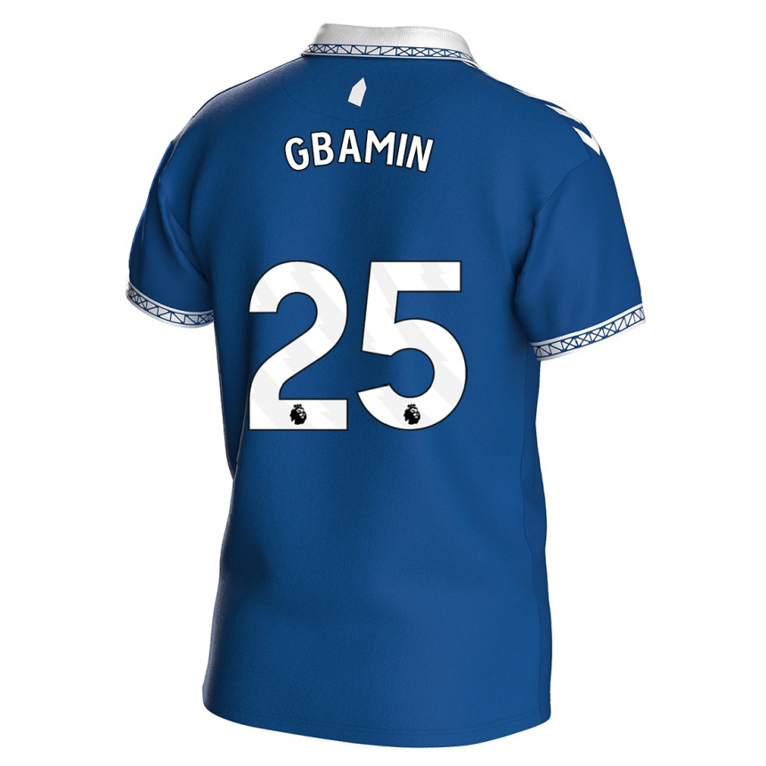 Kids Football Jean-Philippe Gbamin #25 Royal Blue Home Jersey 2023/24 T-Shirt