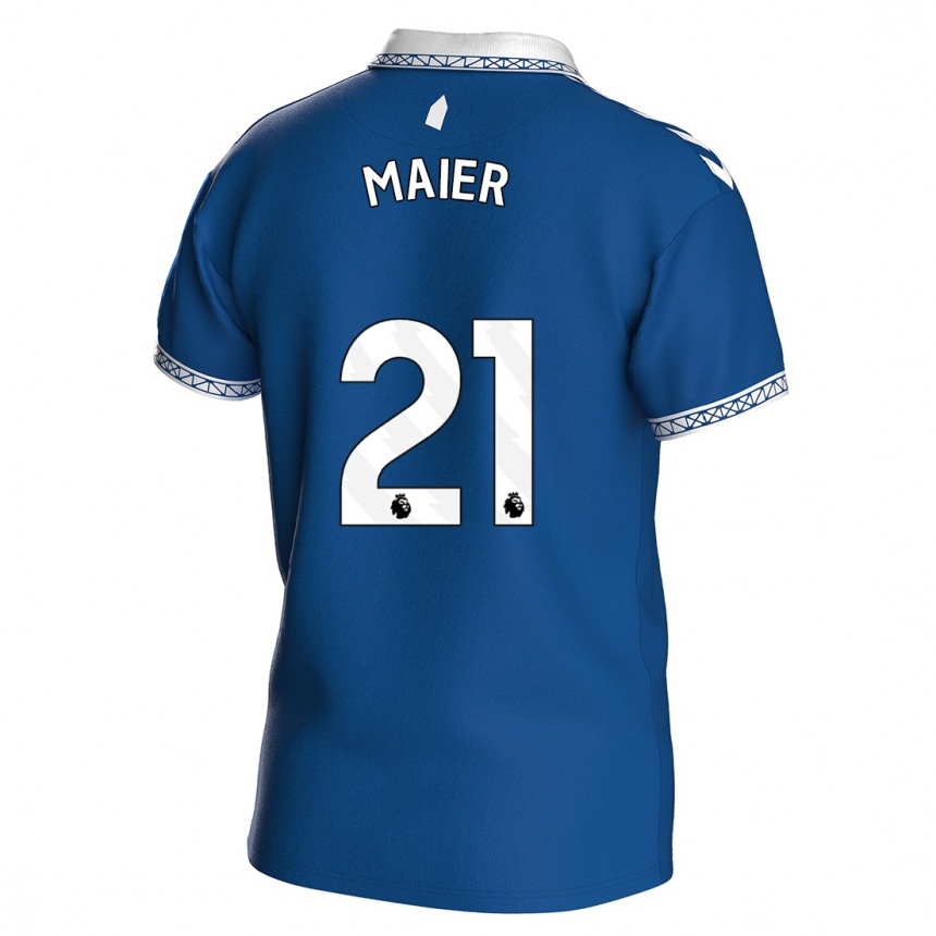 Kids Football Leonie Maier #21 Royal Blue Home Jersey 2023/24 T-Shirt