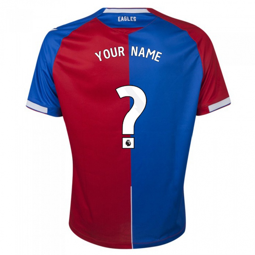 Kids Football Your Name #0 Red Blue Home Jersey 2023/24 T-Shirt