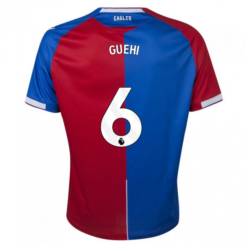 Kids Football Marc Guéhi #6 Red Blue Home Jersey 2023/24 T-Shirt